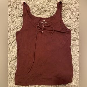American Eagle Soft & Sexy Tank- Lace-Up Front